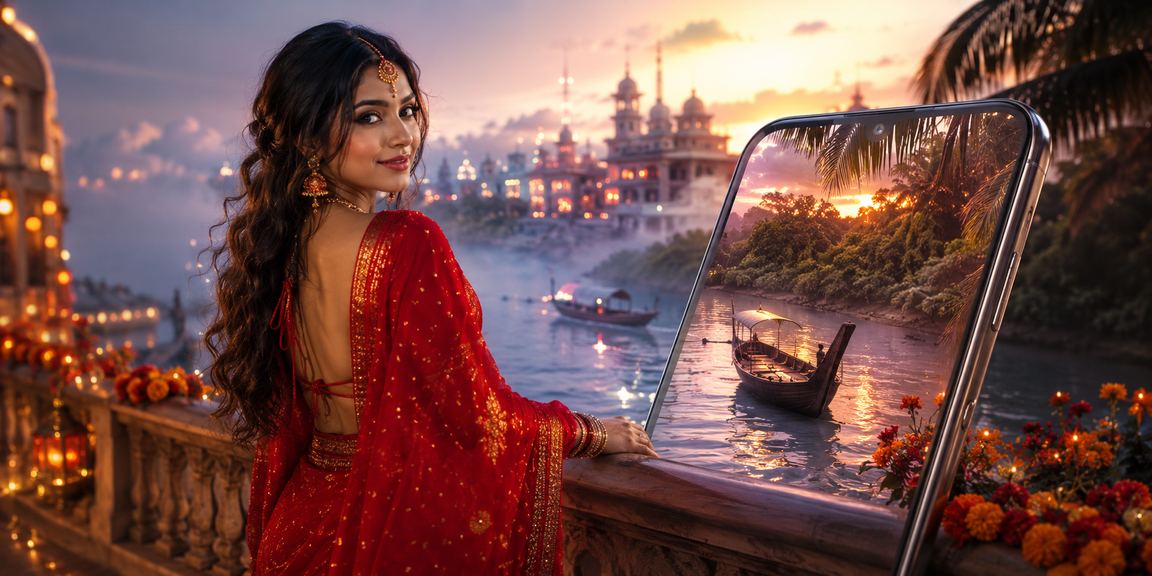 সুন্দরবনের পরিবেশে একজন মডেল 286 ক্যাসিনো অ্যাপ ব্যবহার করছেন
